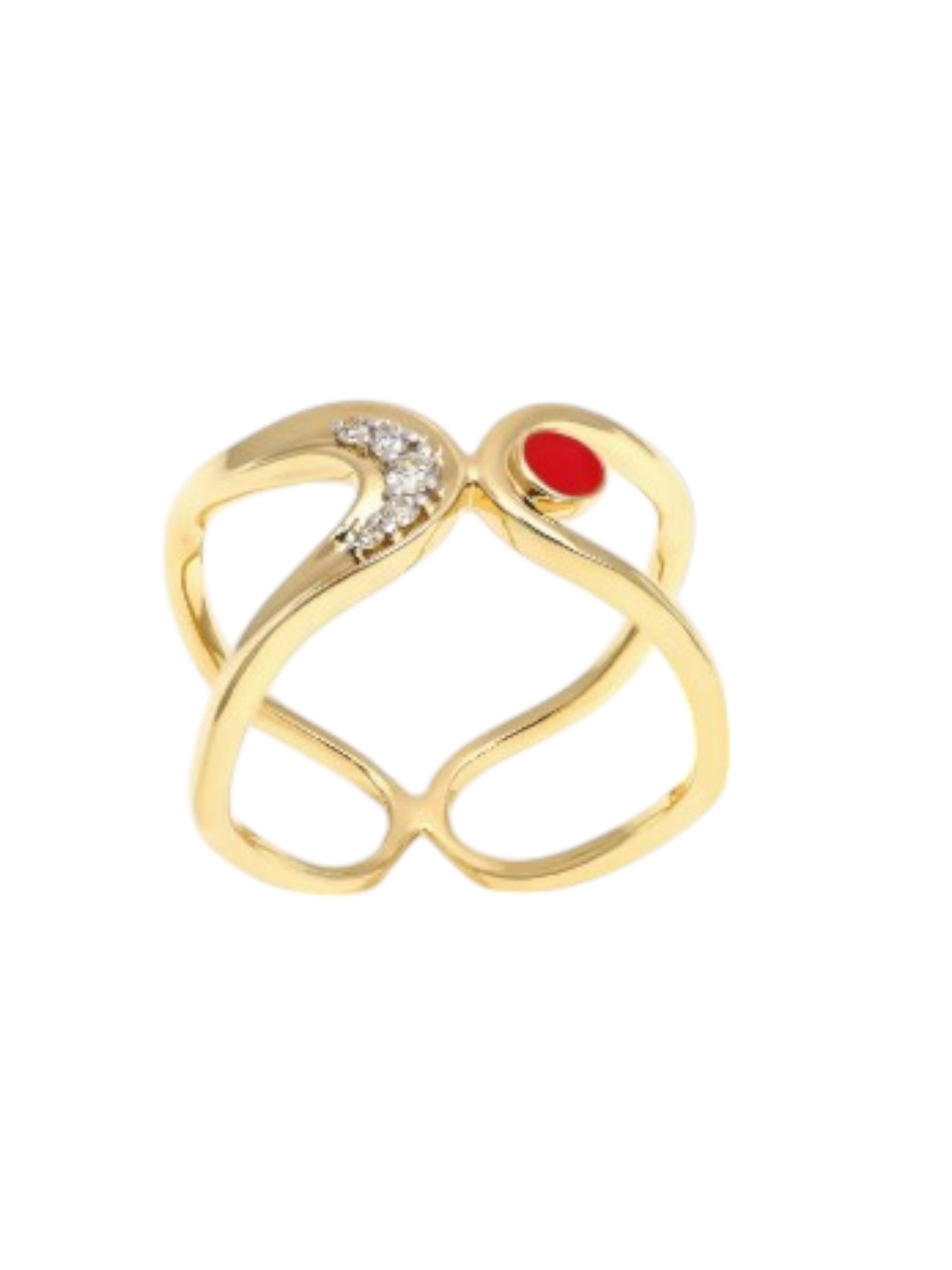 Trendy 925 Sterling Silver Gold Plated Light Weight Ring For Women By Kesardeep Impex